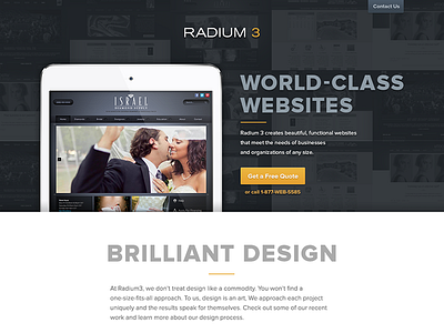 Radium3 Site Design responsive website