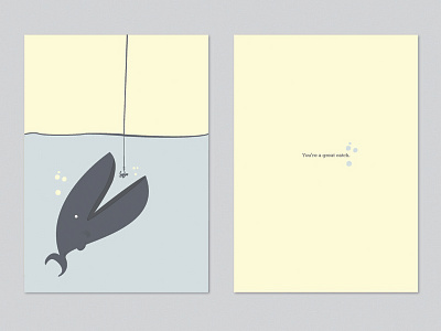 Great Catch card fishing friends greeting greeting card humor illustration love