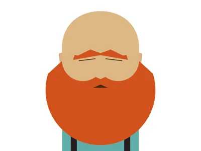 Lumberjack bald beard illustration jag nagra lumberjack minimalism suspenders vector