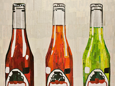 Soda collage mixed media soda