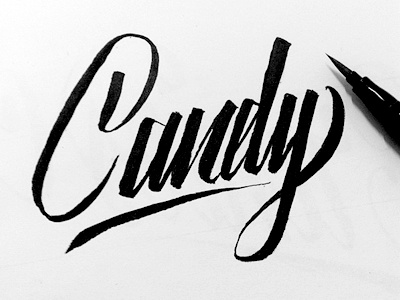 Brush Pen Practice brush drawn hand lettering pen type