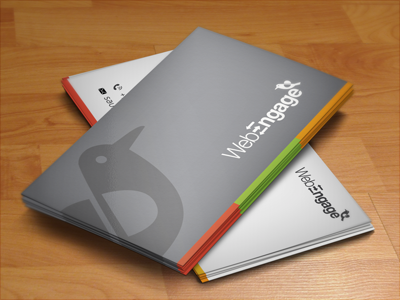 Business Card bird brown business grey india it saurabhj stripe visitingcard webengage wood
