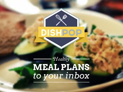 DishPop Branding branding food logo ribbons