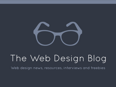 The Web Design Blog's new logo glasses logo the web design blog