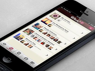 When Collections Mockup app ios ui