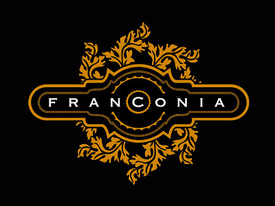 Franconia gold logo money restaurant retro vintage