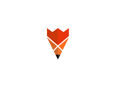 Fox Creative brand branding communication agency crown design fox king logo logo design logo designer pavel surovy pen symbol x