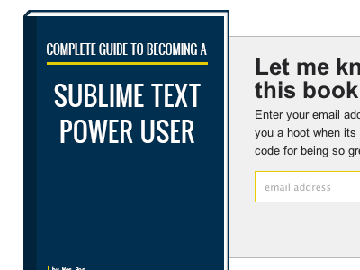 Sublime Text Book coming soon signup book ebook