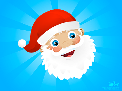 Santa doodles face illustration inkpad santa vector