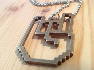 Rockhart Test Piece 3 d printing 8 bit metal pixel rockhart video games