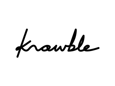 Knowble Logo cursive logo text typography vector