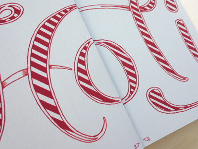 Happliday holiday card illustration lettering typography
