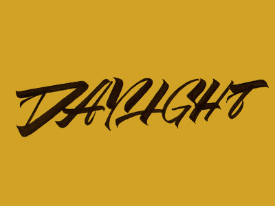 Daylight brush calligraphy lettering print