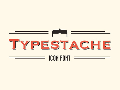 Typestache Icon Font – headline draft beard font header icon line mustache old typography vintage