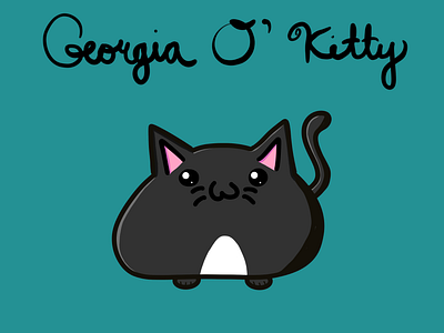 Our other cat Georgia O' Kitty graphic design illustration procreate