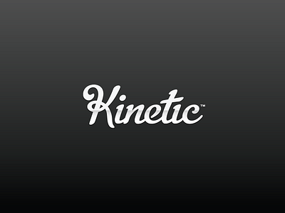 Kinetic Logo chrome logo type