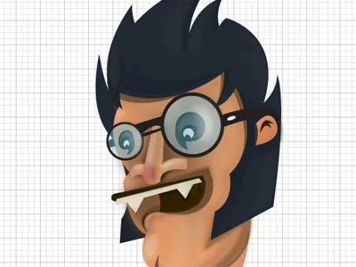 Mockup grids guy illustration vampire vectors wip