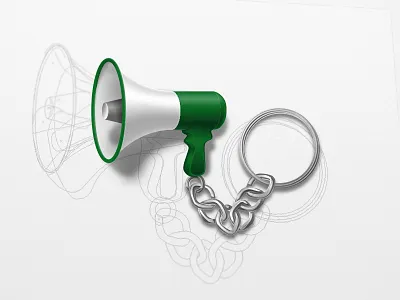 Megaphone Keychain icon illustrator keychain megaphone