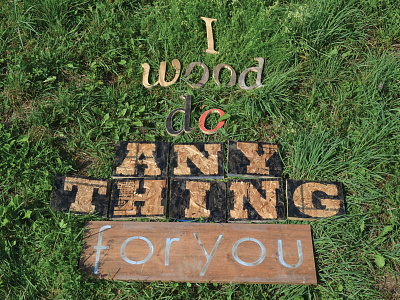 Wood Do Anything card cut greeting greeting card humor typography wood