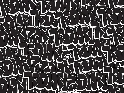 Sticker Party black and white bomb graffiti street throw up throwie type typography