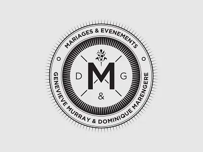 Logo 2 - Mariages et Evenements M black contrast evenement event gray logo m mariage vintage wedding