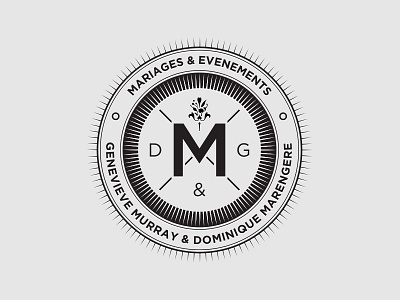 Logo 2 - Mariages et Evenements M black contrast evenement event gray logo m mariage vintage wedding