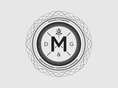 Logo 3 - Mariages et Evenements M black contrast evenement event gray logo m mariage vintage wedding