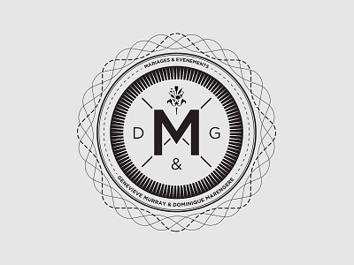 Logo 3 - Mariages et Evenements M black contrast evenement event gray logo m mariage vintage wedding