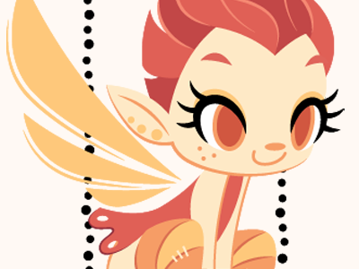 Peach Pixie sprits vector