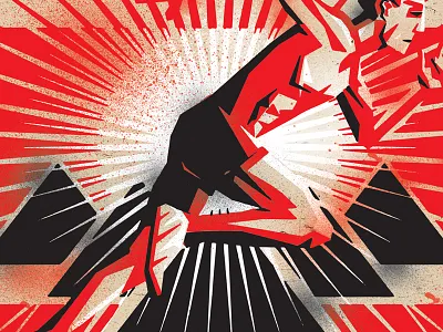 Run Colorado art deco propaganda run screen print