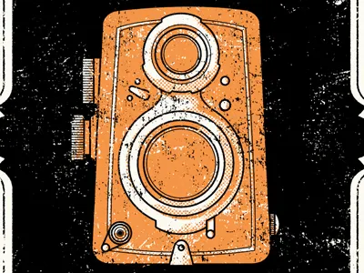 Found Footage adam hanson antique camera design gig poster illustration screen print still life texture vector vintage