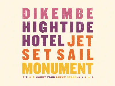 CYLS #3 7 inch count your lucky stars dikembe emo hightide hotel jet set sail monument vinyl