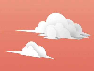 Clouds clouds papercraft salmon sky