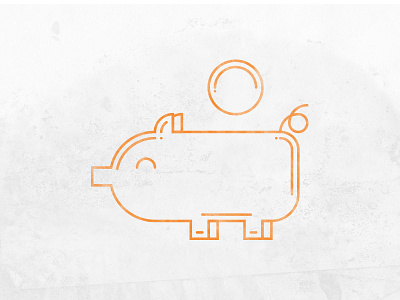 Time is Money - WIP bank clock coin illustration illustrator landing line pig wip
