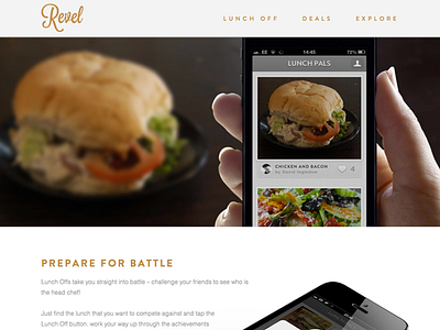 Revel Promotional Website app design ios iphone revel ui ux web website