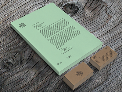 QCBS Stationery lulz identity logo stamp stationery wood