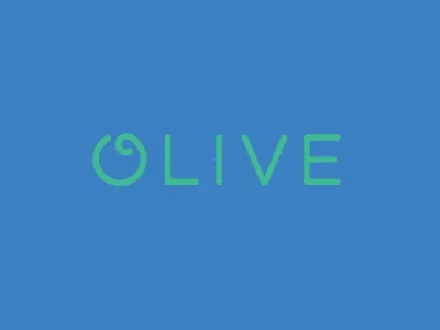Olive Logo blue design green logo olive type typography
