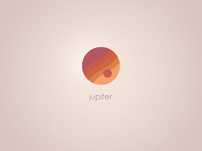 Jupiter Branding branding brown circle contemporary earthtones geometric icon jupiter light logo minimalist modern planet red simple space yellow