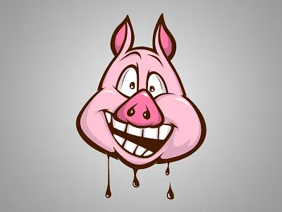 Sweet Piggy animal cartoon face illustration pig piggy smile sweet vector
