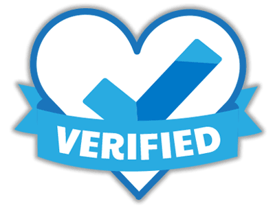 Verified Charity GIF badge charity fun gif hearts icon non profits rainbow colors ribbon ribbons