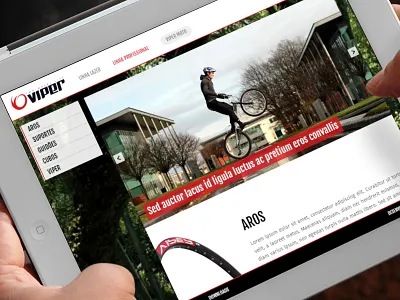 WIP - Viper banner ipad nav website
