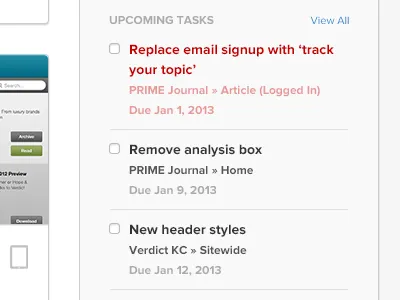 Tasks app list tasks ui web app
