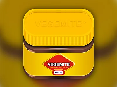 Vegemite foor icon illustration ios jar vergemite
