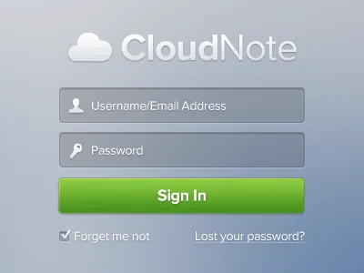 Login app cloudnote form login login form ui web app