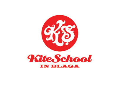 Kiteschool in Blaga blaga brand kiteschool logo logotype mark