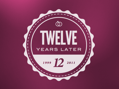 Twelve Years Later commemoration retro seal wedding