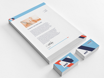 Gro collateral branding logo print stationary