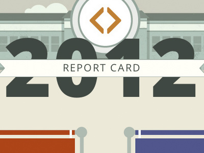 Report Card 2012 banner illustration infographic web