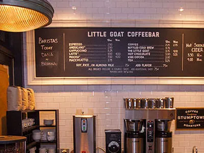 Menu Finished blackandwhite lettering littlegoat menu