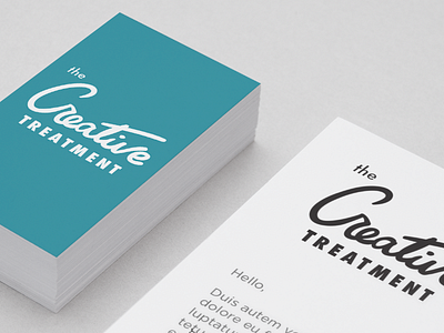 The Creative Treatment Logo branding handwriting logo production